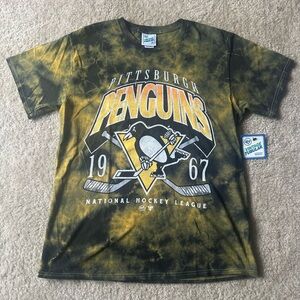 NHL PITTSBURGH PENGUINS MEN'S VINTAGE TUBULAR t-shirt, Green Medium New, '47